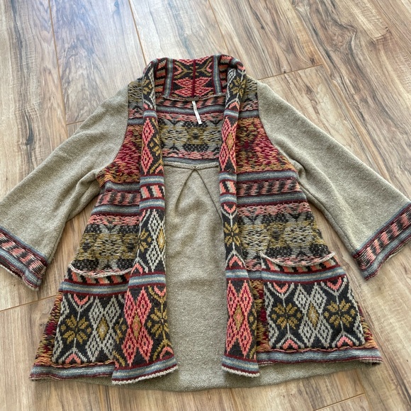 Free People Sweaters - Free People Multicolor Patterned Cardigan